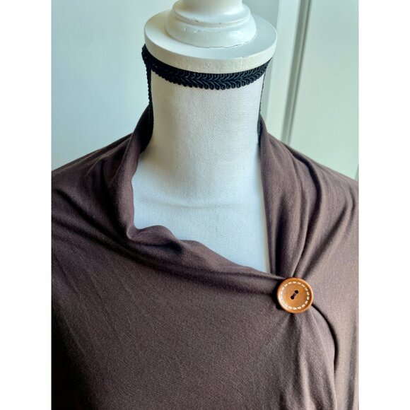 Bobeau Taupe/Brown Draped Cardigan Jacket - Size M - Picture 5 of 7